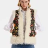 Sleeveless Folk JacketBotticelli Black in Compact Jersey