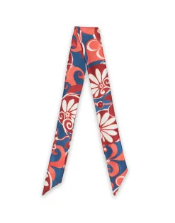 Slim ScarfMoonflower Navy in Fodera