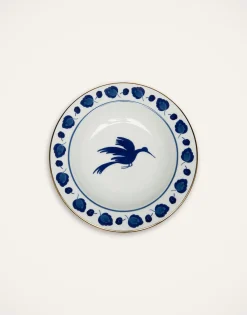 Soup Plates Set Of 2Wildbird Blue in Porcelain
