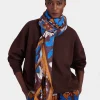 Square ScarfPalazzo Light Blue in Modal Silk
