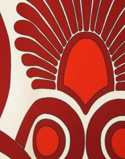 Stretch TunicMedallion Placée Cream in Envers Satin