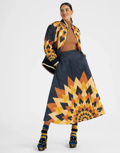 Suki JacketEgyptian Sun Placée Gold in Quilted Twill
