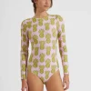 Surf SuitPineapple Sunflower Pink in Lycra