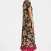 Swing Dress (With Feathers)Eden in Twill Silk