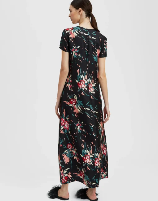 Swing DressBreezy Black in Silk Twill