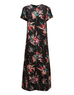 Swing DressBreezy Black in Silk Twill