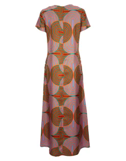 Swing DressSlinky Rosso in Silk Twill