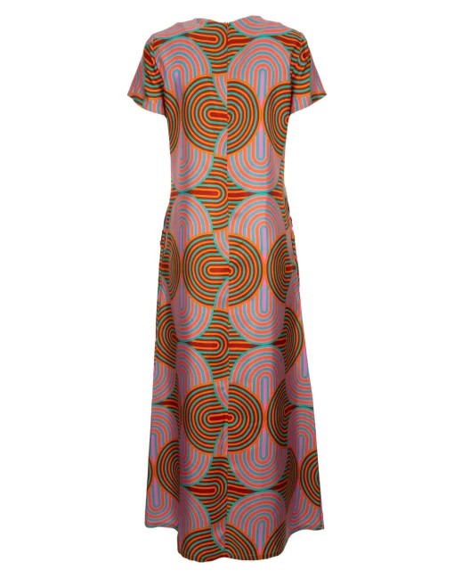 Swing DressSlinky Rosso in Silk Twill