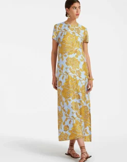 Swing DressTangle Light Blue in Silk Twill