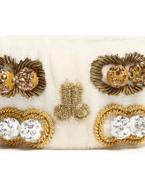 Tesoro Double BraceletSolid Ivory in Velvet