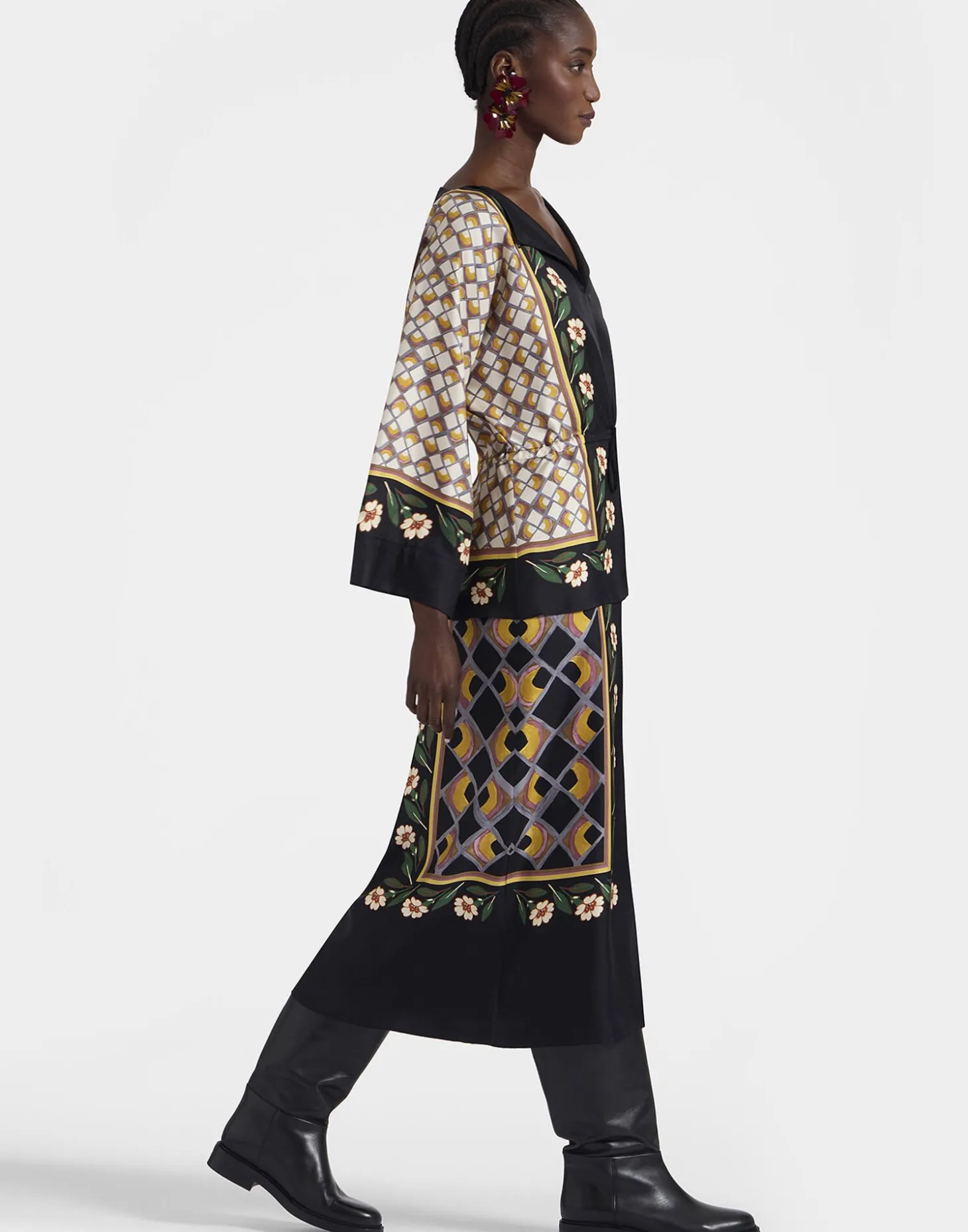 The Apericena DressDazed Placée Black in Silk Twill