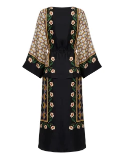 The Apericena DressDazed Placée Black in Silk Twill