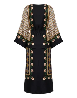 The Apericena DressDazed Placée Black in Silk Twill