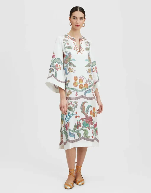 The KaftanGrenadilla Placée Off White in Silk Twill