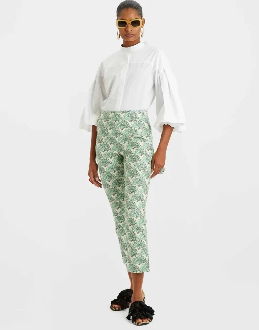 Torero PantsFans Mint in Shot Cotton