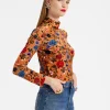 TurtleneckBotticelli Rust in Velvet Stretch