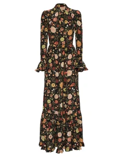 Visconti DressBotticelli Black in Crepe De Chine Silk